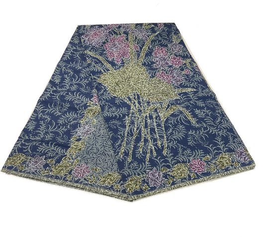 Handstamp Batik Fabric HSBF-2M-BLUE-9011