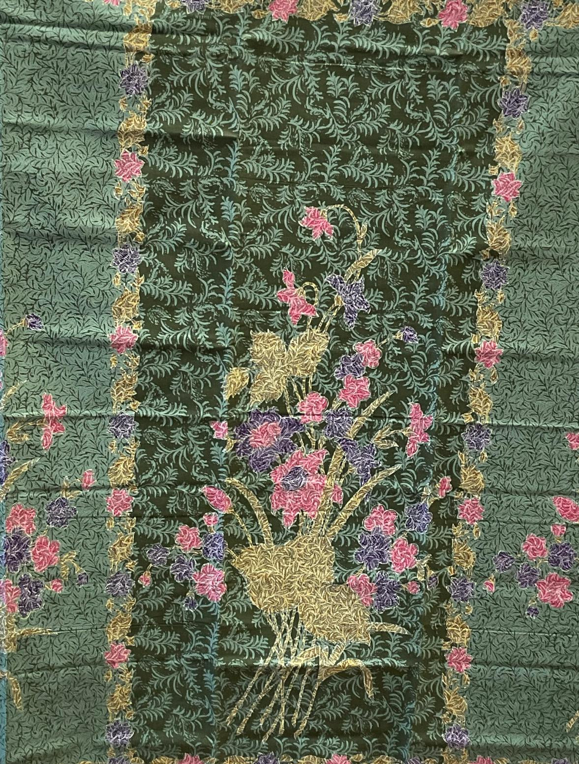 Handstamp Batik Fabric HSBF-2M-GREEN-9012