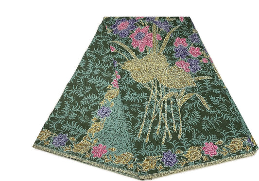 Handstamp Batik Fabric HSBF-2M-GREEN-9012