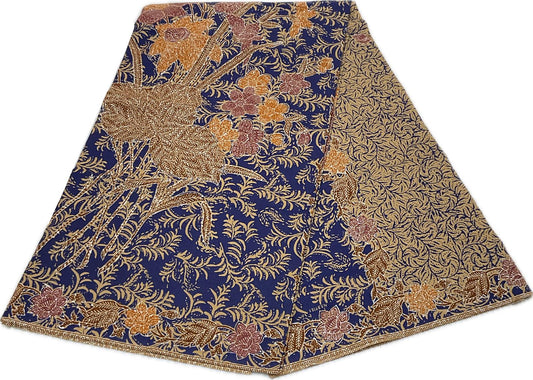 Handstamp Batik Fabric HSBF-2M-BLUE-9014