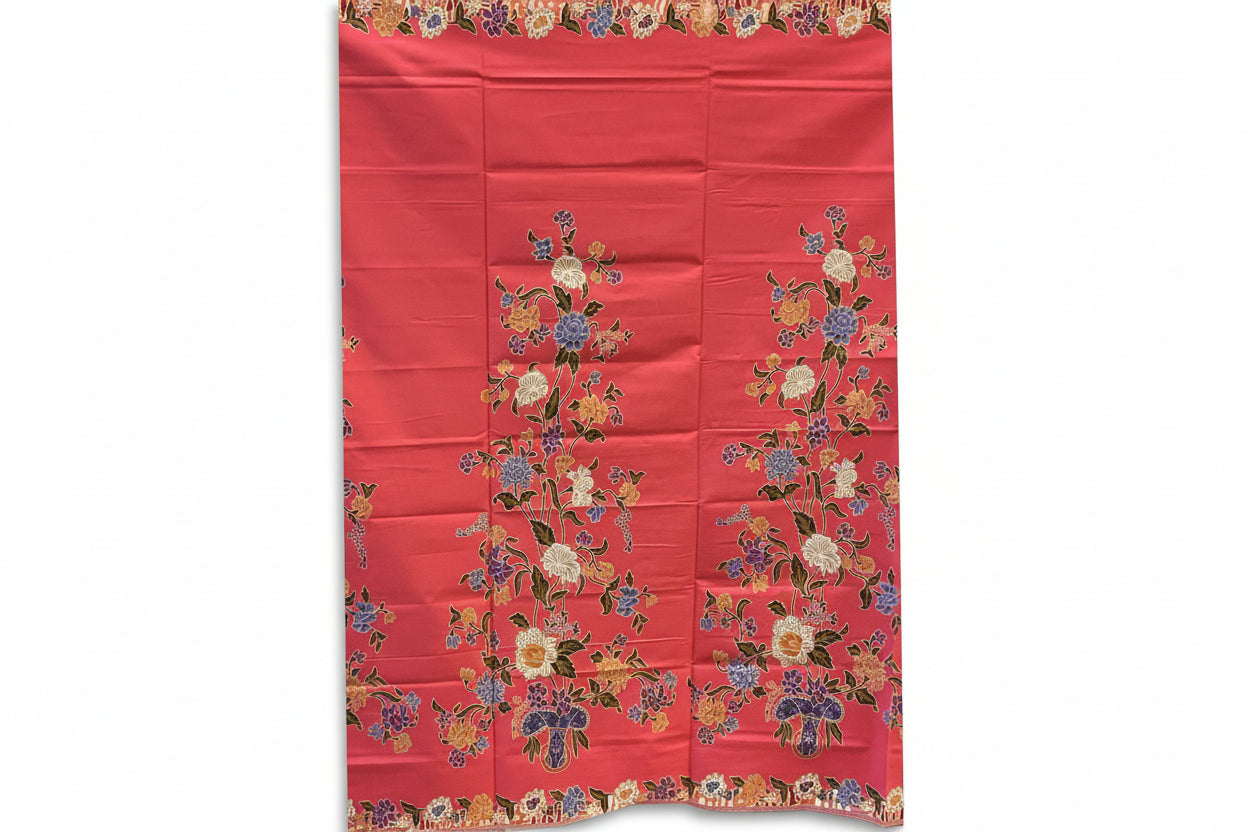 Handstamp Batik Fabric HSBF-2M-PINK-9022