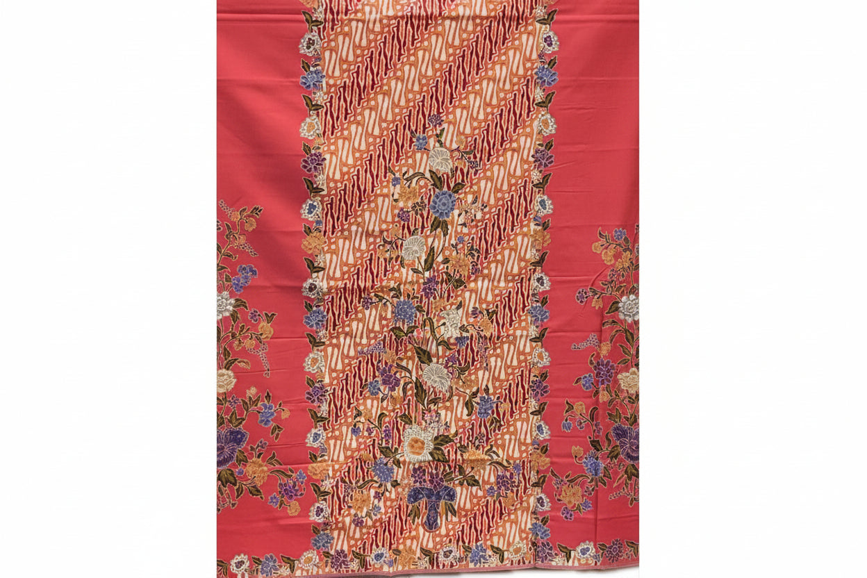Handstamp Batik Fabric HSBF-2M-PINK-9022