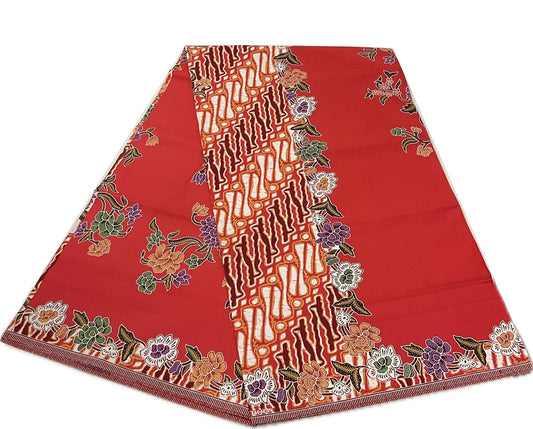Handstamp Batik Fabric HSBF-2M-ORANGE-9020