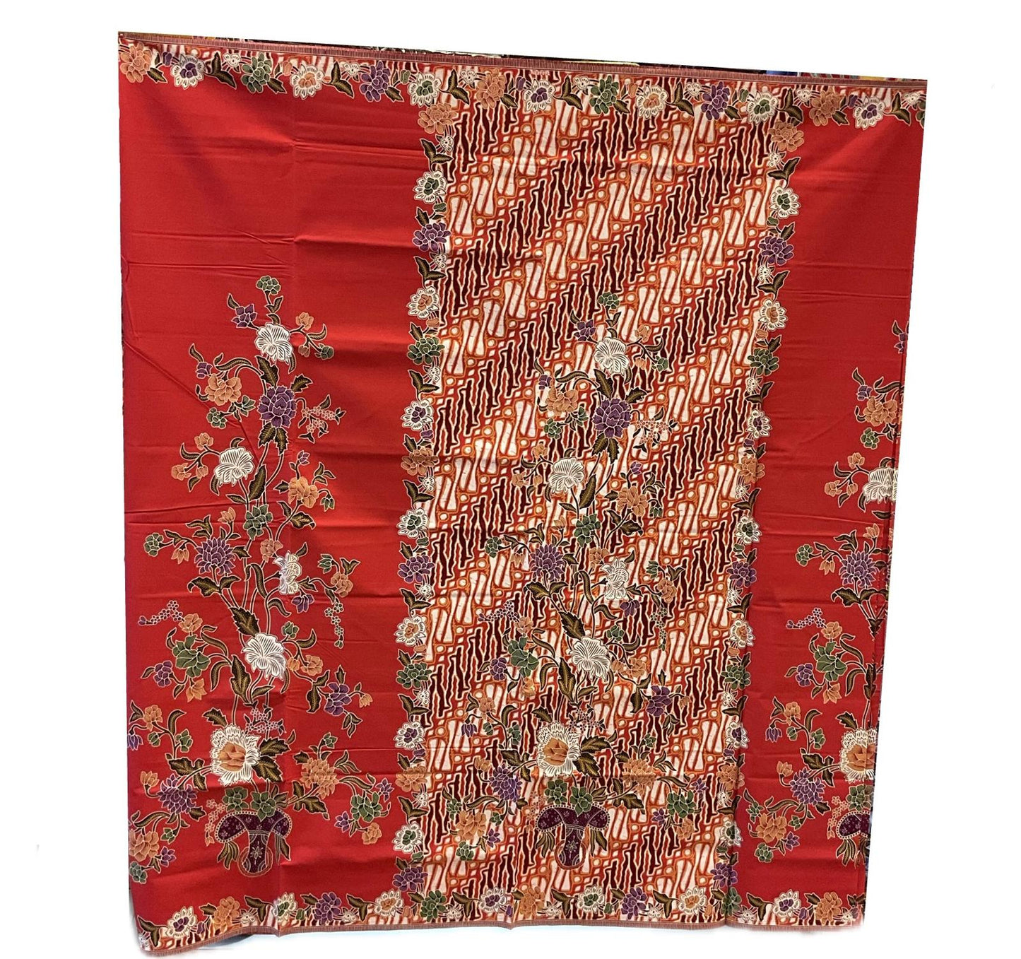 Handstamp Batik Fabric HSBF-2M-ORANGE-9019