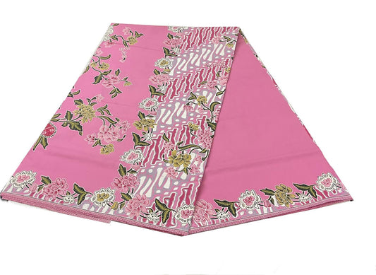 Handstamp Batik Fabric HSBF-2M-PINK-9031