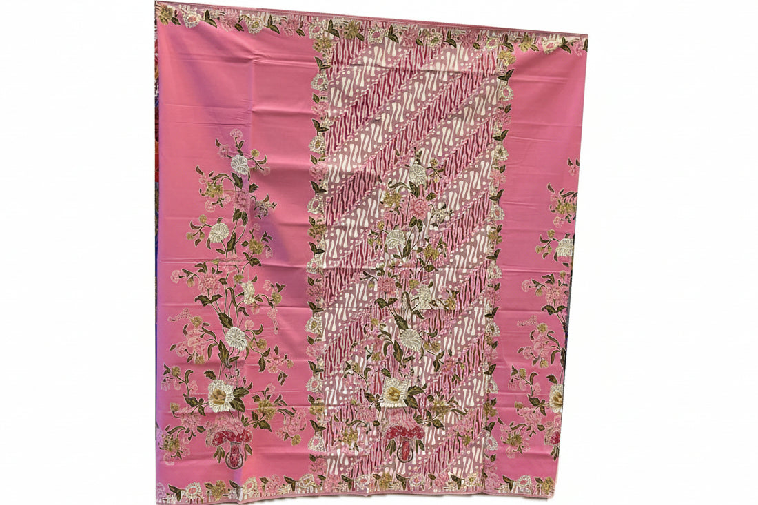 Handstamp Batik Fabric HSBF-2M-PINK-9030
