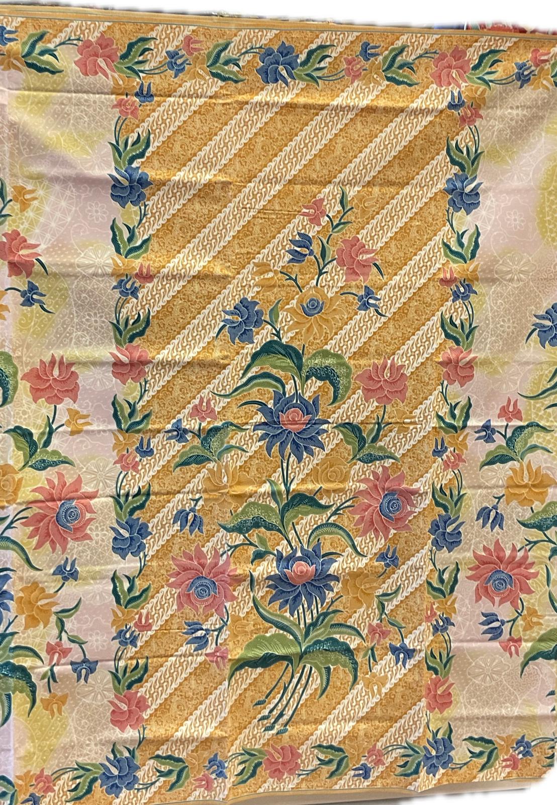 Handstamp Batik Fabric HSBF-2M-YELLOW-9032