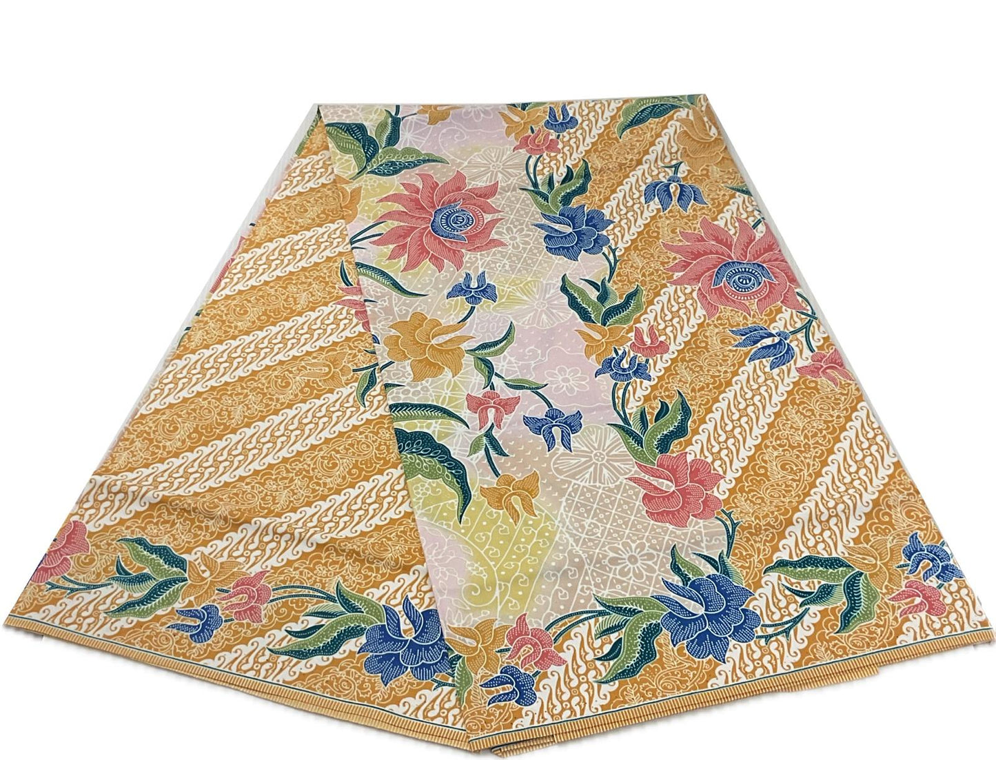 Handstamp Batik Fabric HSBF-2M-YELLOW-9034