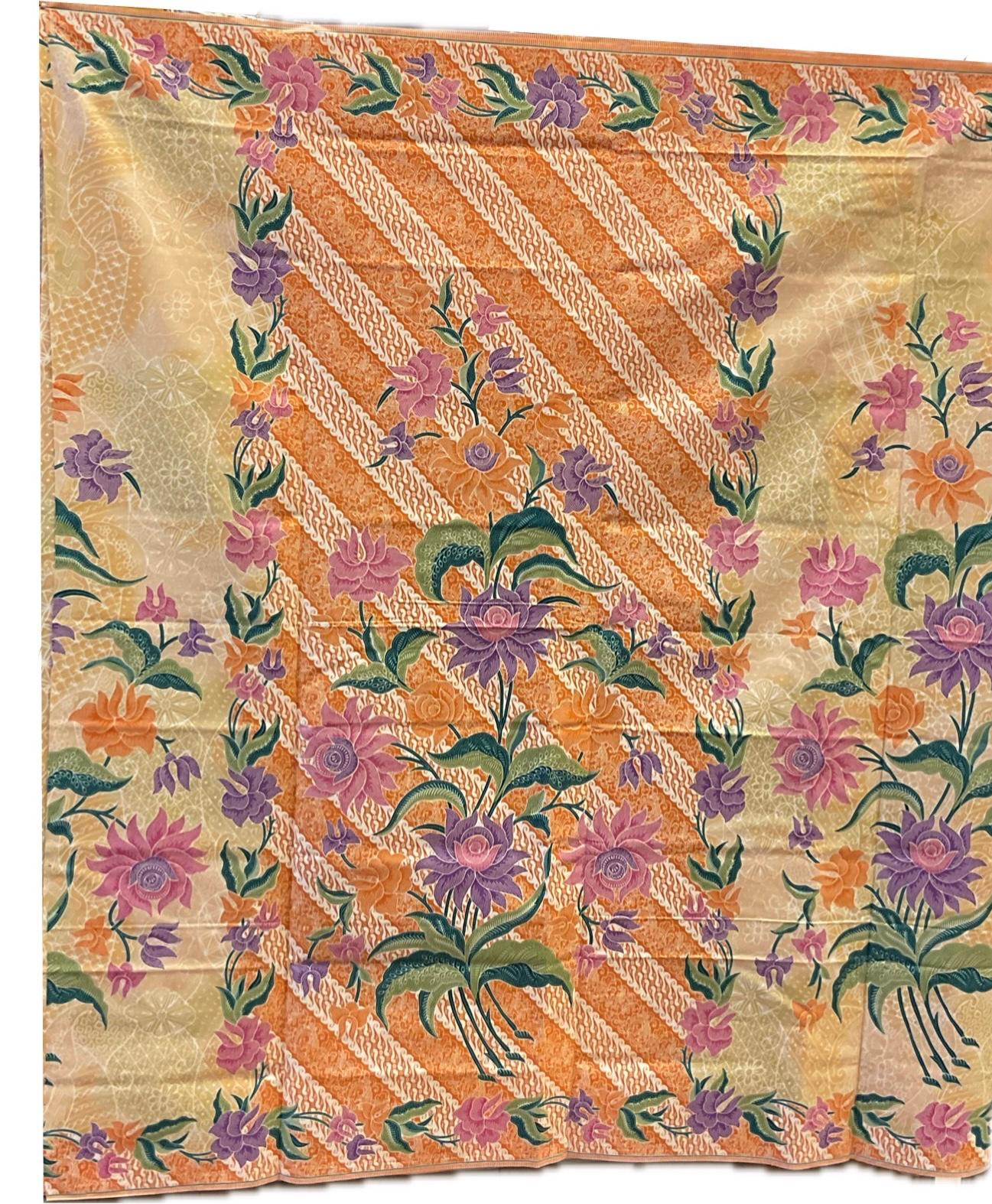 Handstamp Batik Fabric HSBF-2M-ORANGE-9039