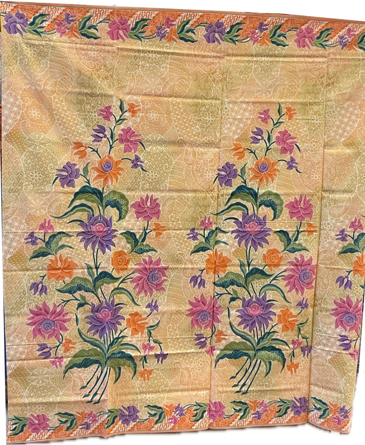 Handstamp Batik Fabric HSBF-2M-ORANGE-9039