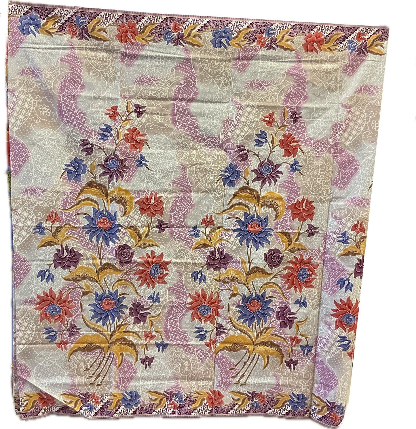 Handstamp Batik Fabric HSBF-2M-PURPLE-9042