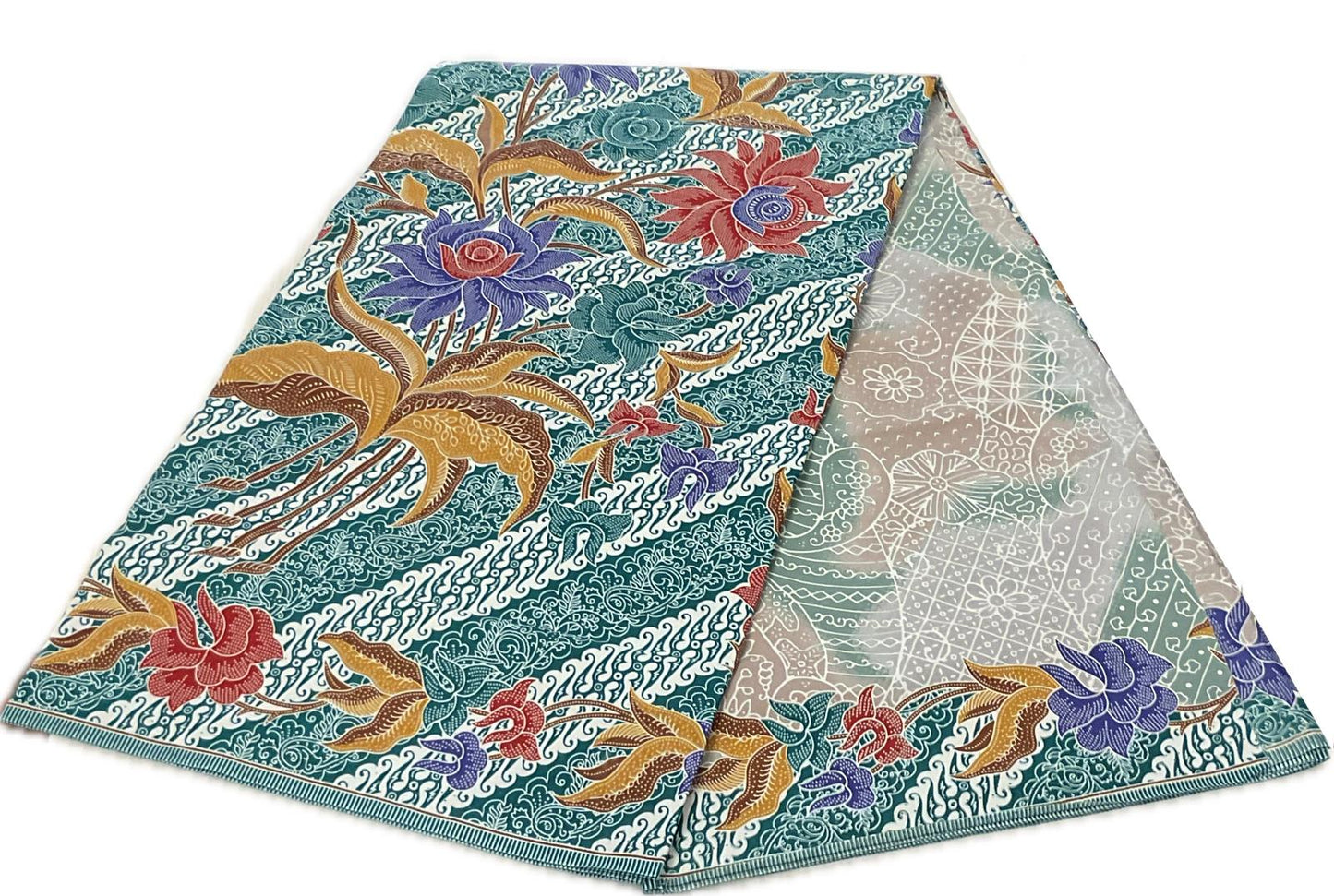 Handstamp Batik Fabric HSBF-2M-GREEN-9047