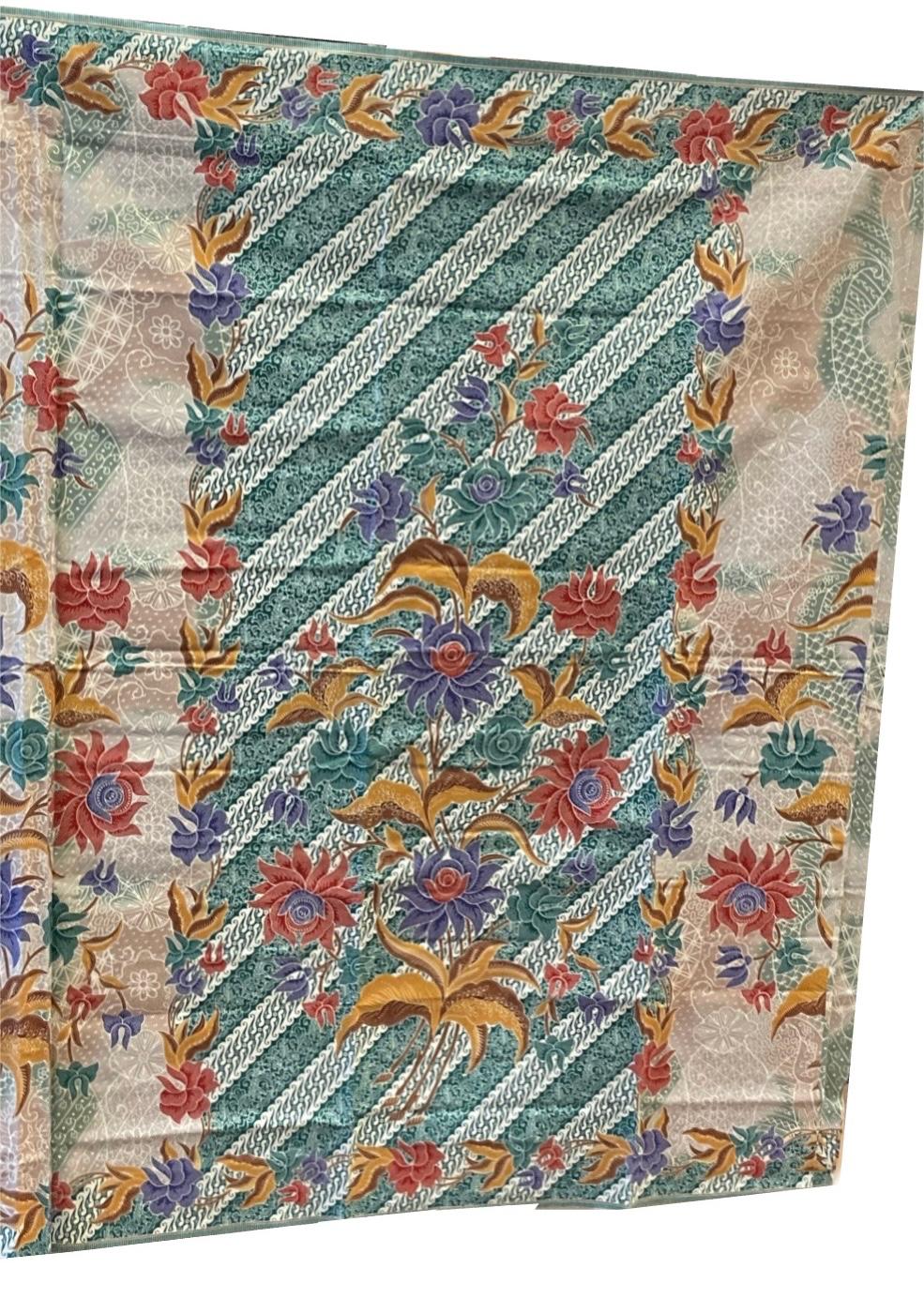 Handstamp Batik Fabric HSBF-2M-GREEN-9047
