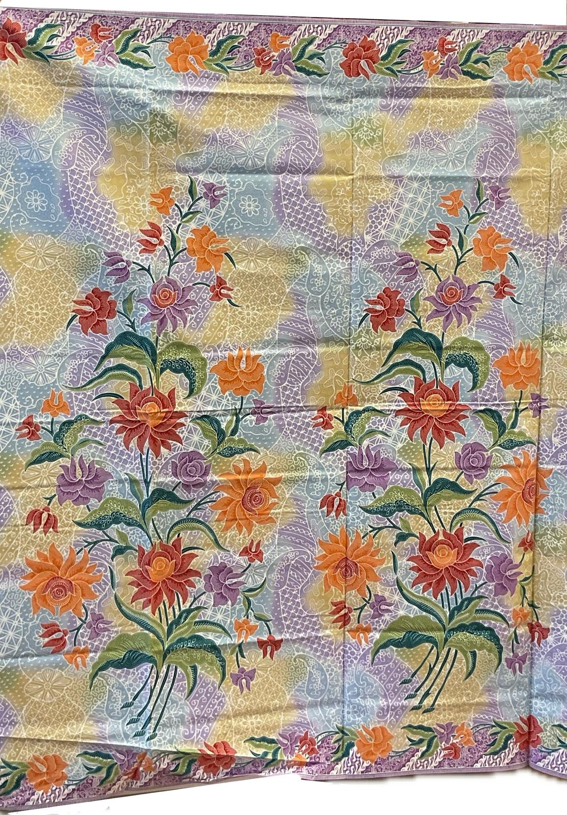 Handstamp Batik Fabric HSBF-2M-PURPLE-9049