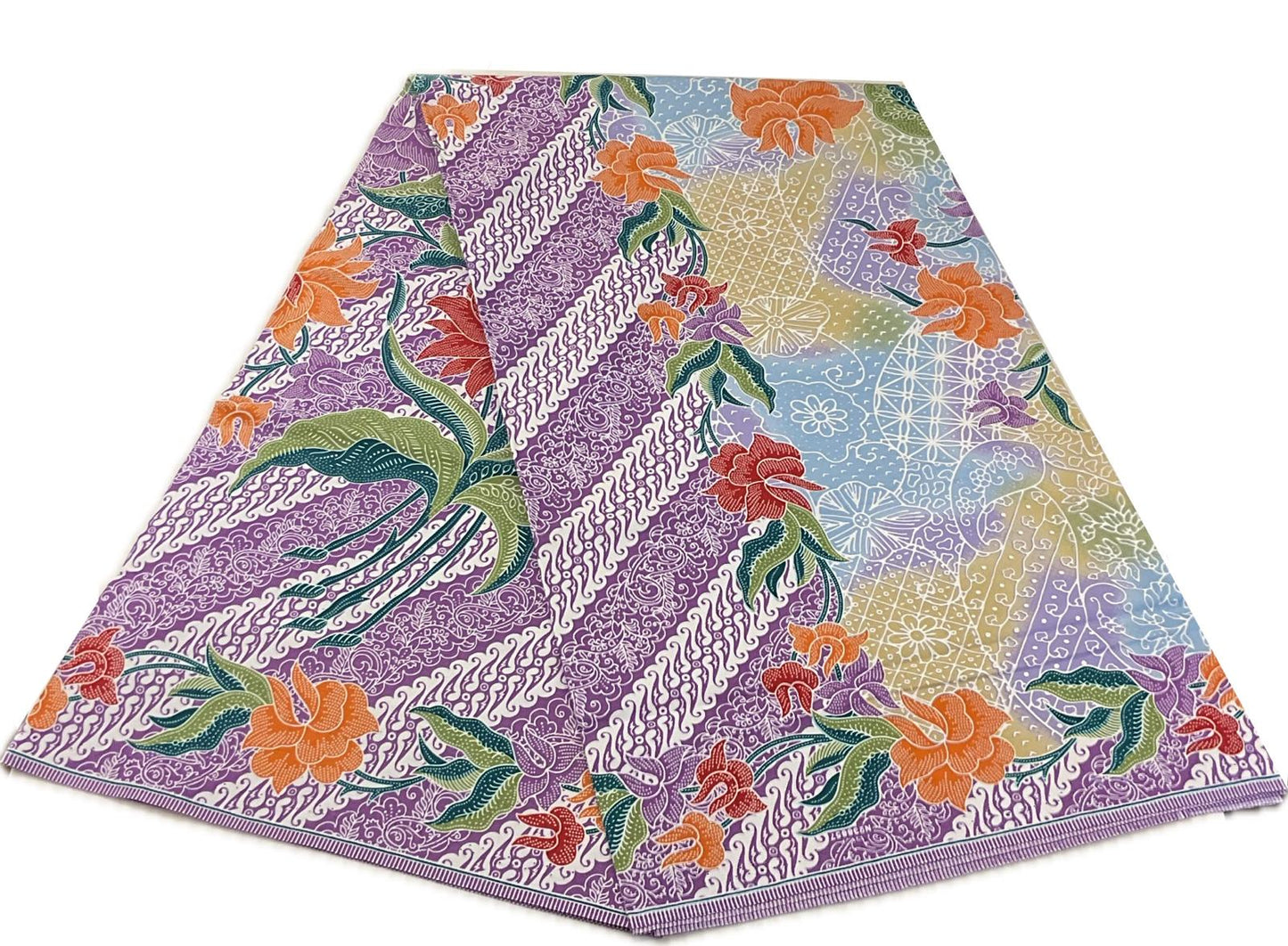 Handstamp Batik Fabric HSBF-2M-PURPLE-9049