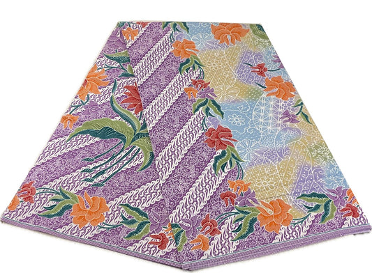Handstamp Batik Fabric HSBF-2M-PURPLE-9052