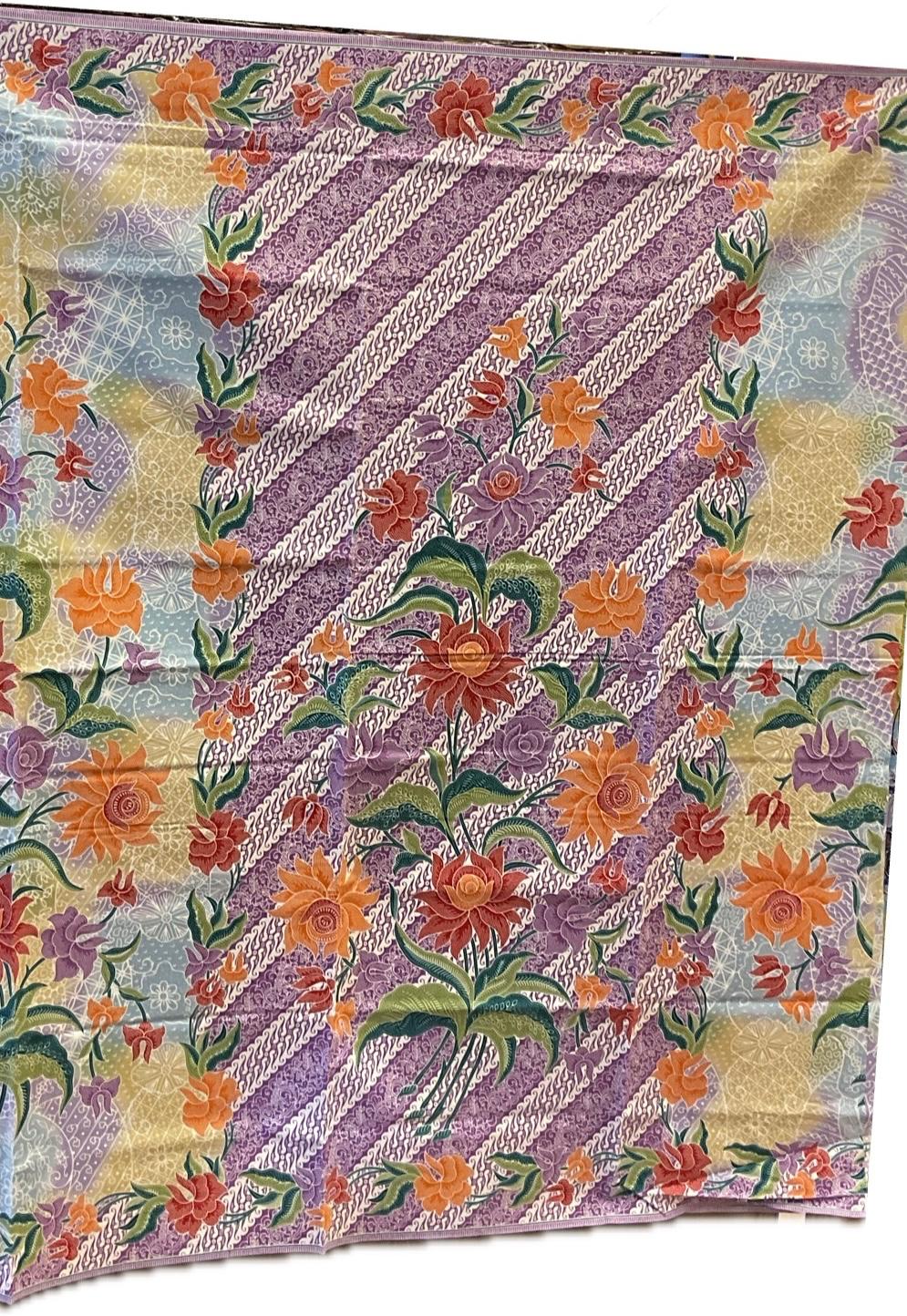 Handstamp Batik Fabric HSBF-2M-PURPLE-9049