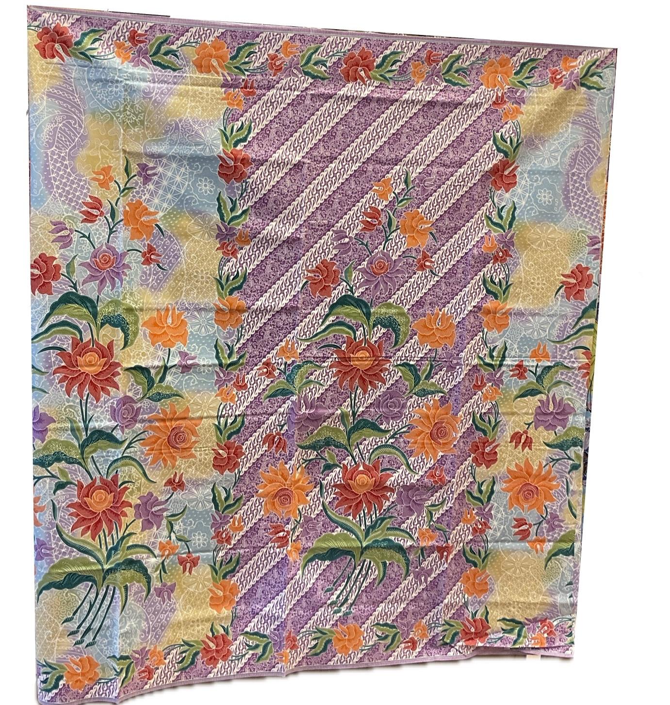 Handstamp Batik Fabric HSBF-2M-PURPLE-9049