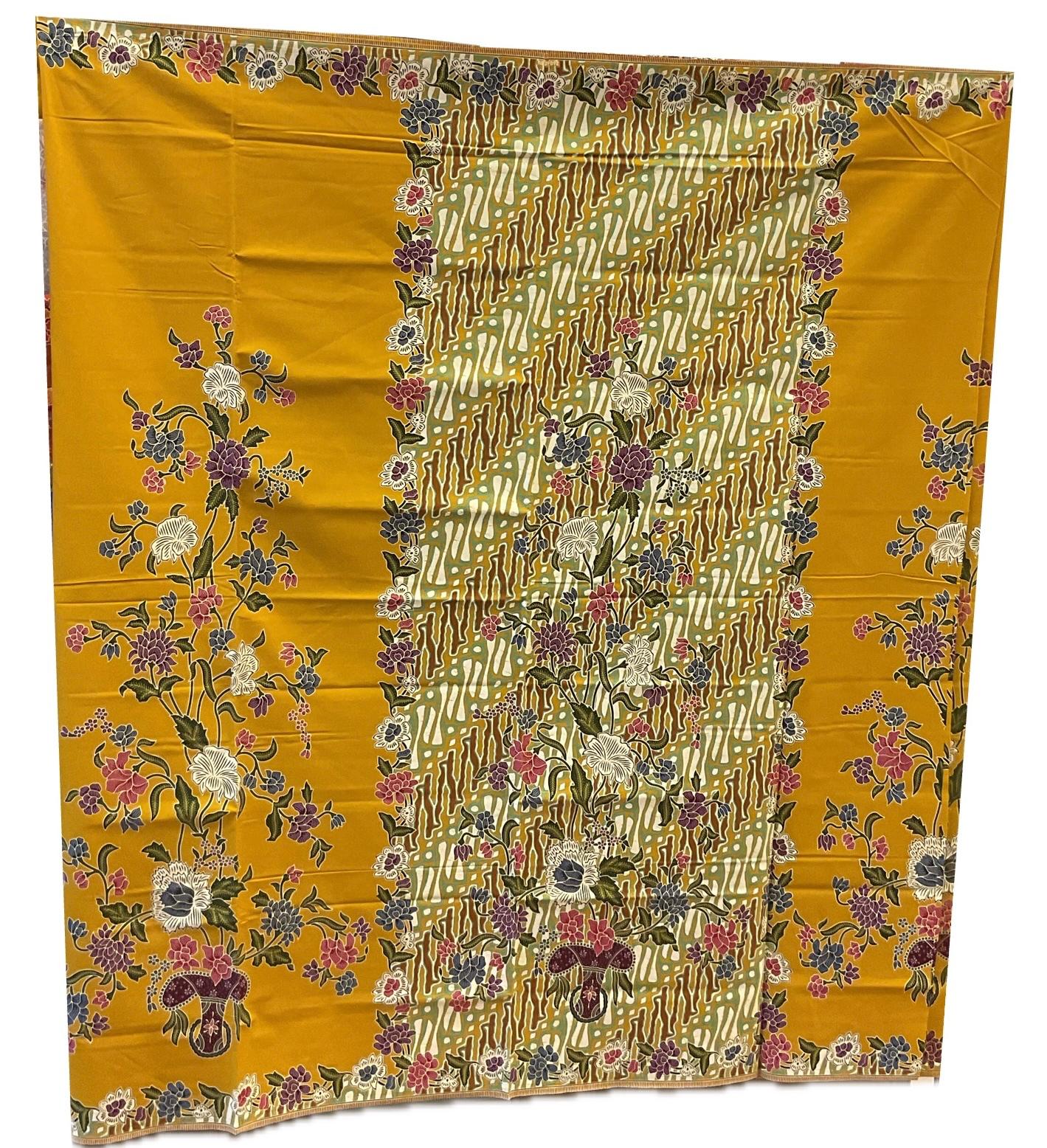 Handstamp Batik Fabric HSBF-2M-YELLOW-9053