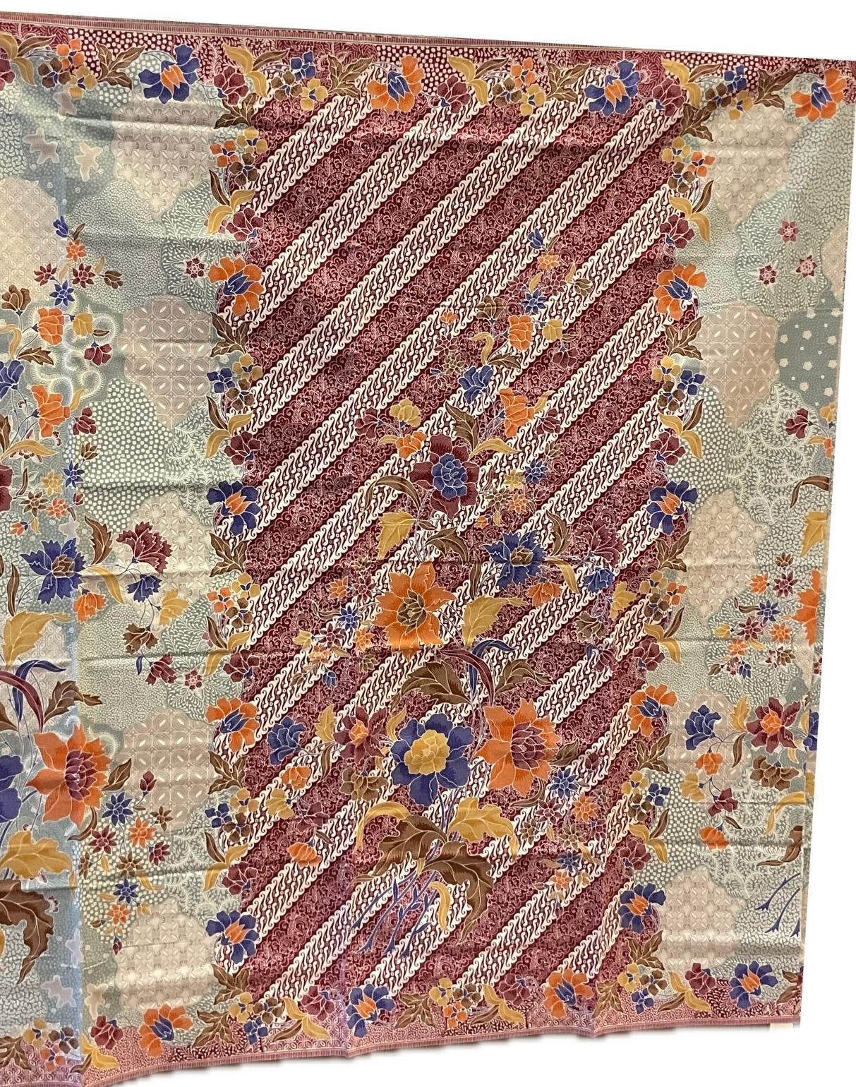 Handstamp Batik Fabric HSBF-2M-MAROON-9055