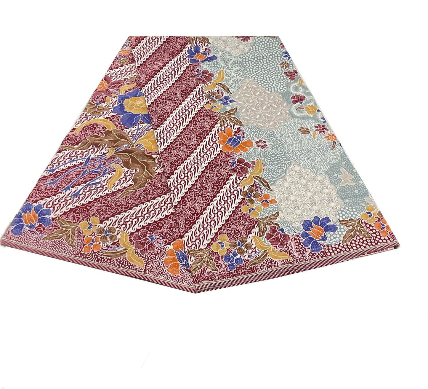 Handstamp Batik Fabric HSBF-2M-MAROON-9055