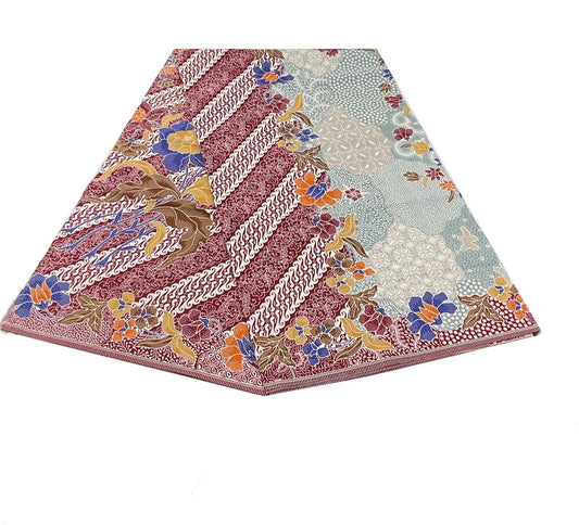 Handstamp Batik Fabric HSBF-2M-MAROON-9055