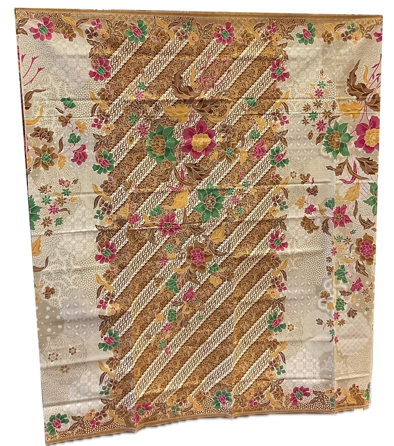 Handstamp Batik Fabric HSBF-2M-BROWN-9056