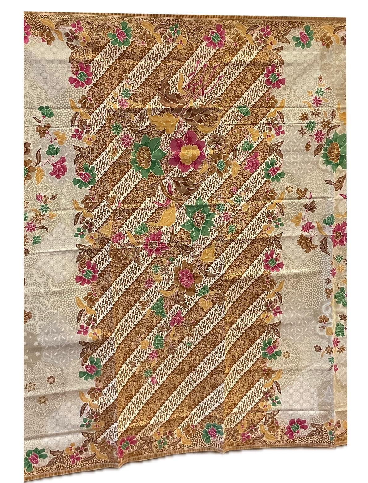 Handstamp Batik Fabric HSBF-2M-BROWN-9056