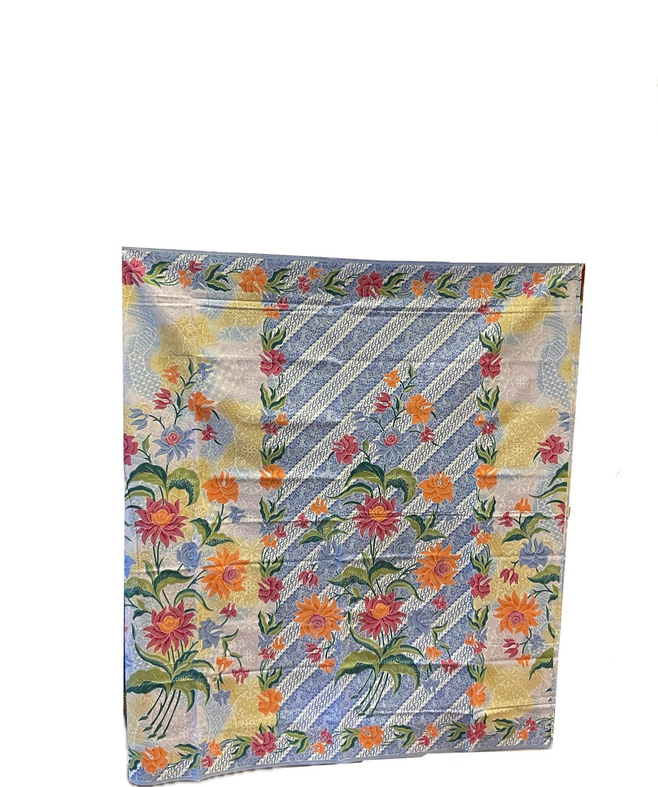 Handstamp Batik Fabric HSBF-2M-BLUE-9058