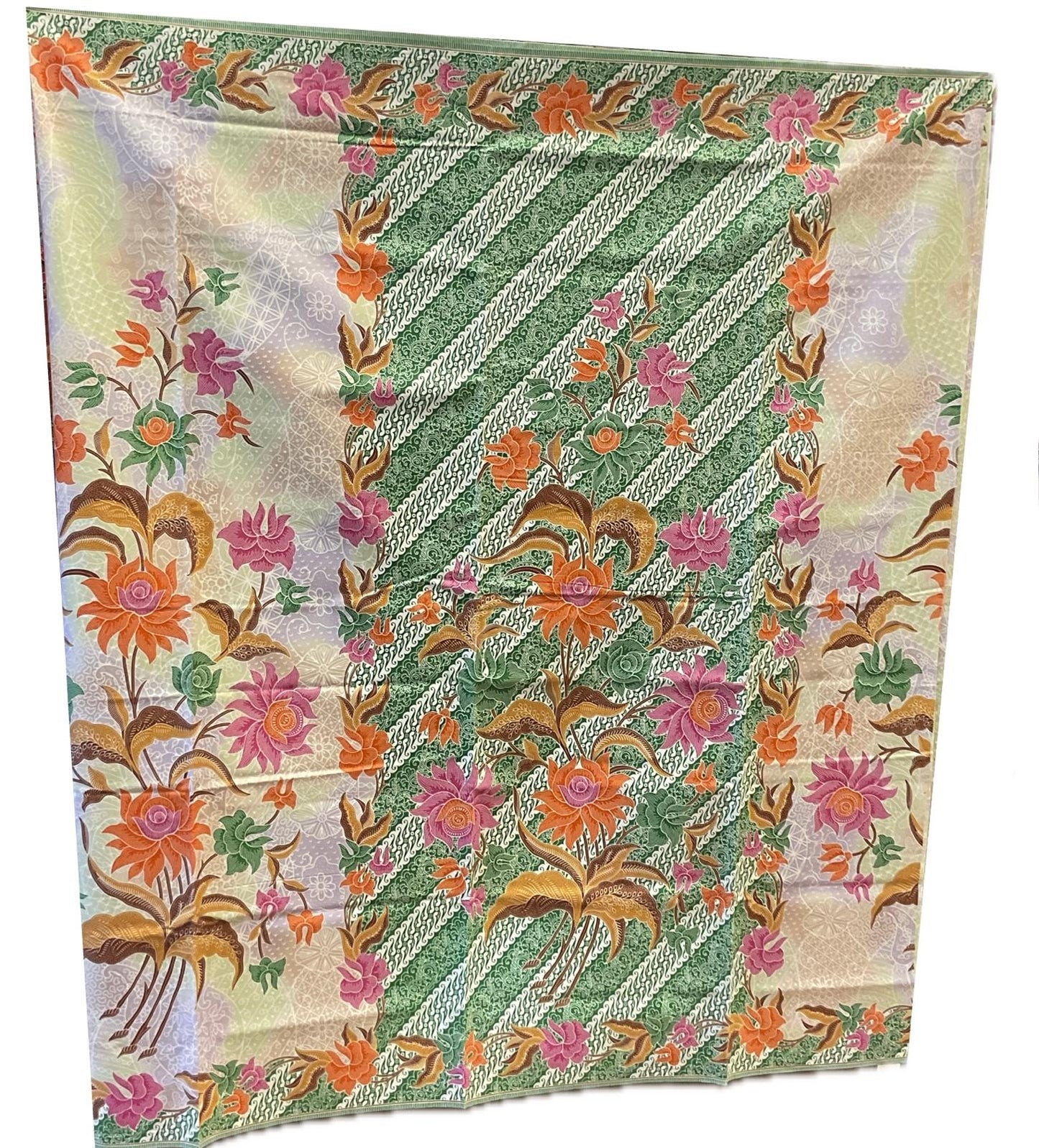 Handstamp Batik Fabric HSBF-2M-GREEN-9060