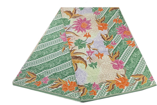 Handstamp Batik Fabric HSBF-2M-GREEN-9061