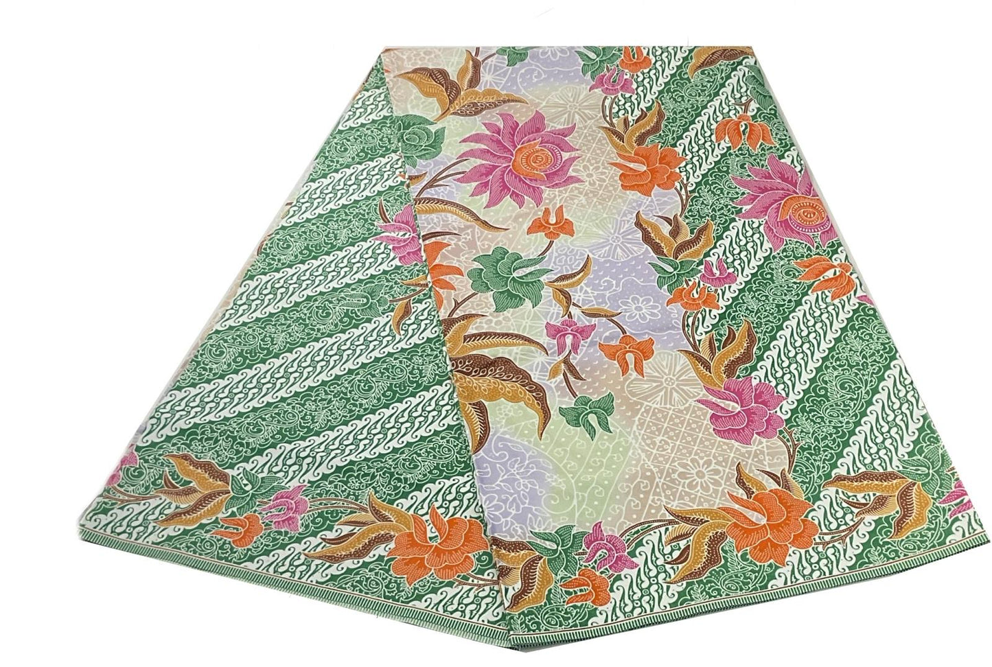 Handstamp Batik Fabric HSBF-2M-GREEN-9060