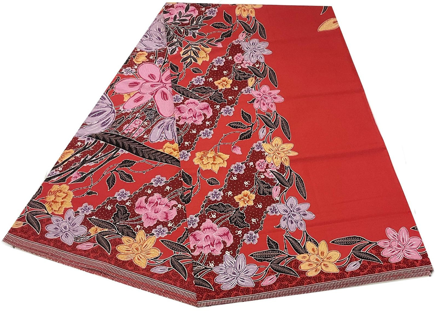 Handstamp Batik Fabric HSBF-2M-RED-9072