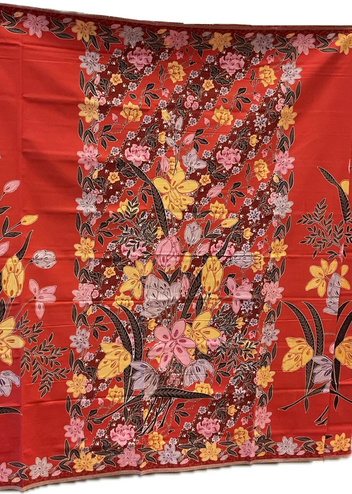 Handstamp Batik Fabric HSBF-2M-RED-9072