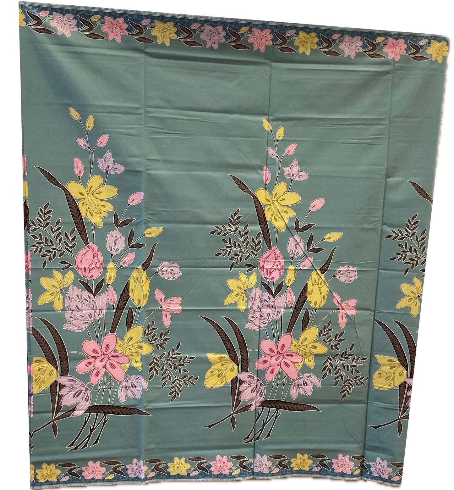 Handstamp Batik Fabric HSBF-2M-GREEN-9075