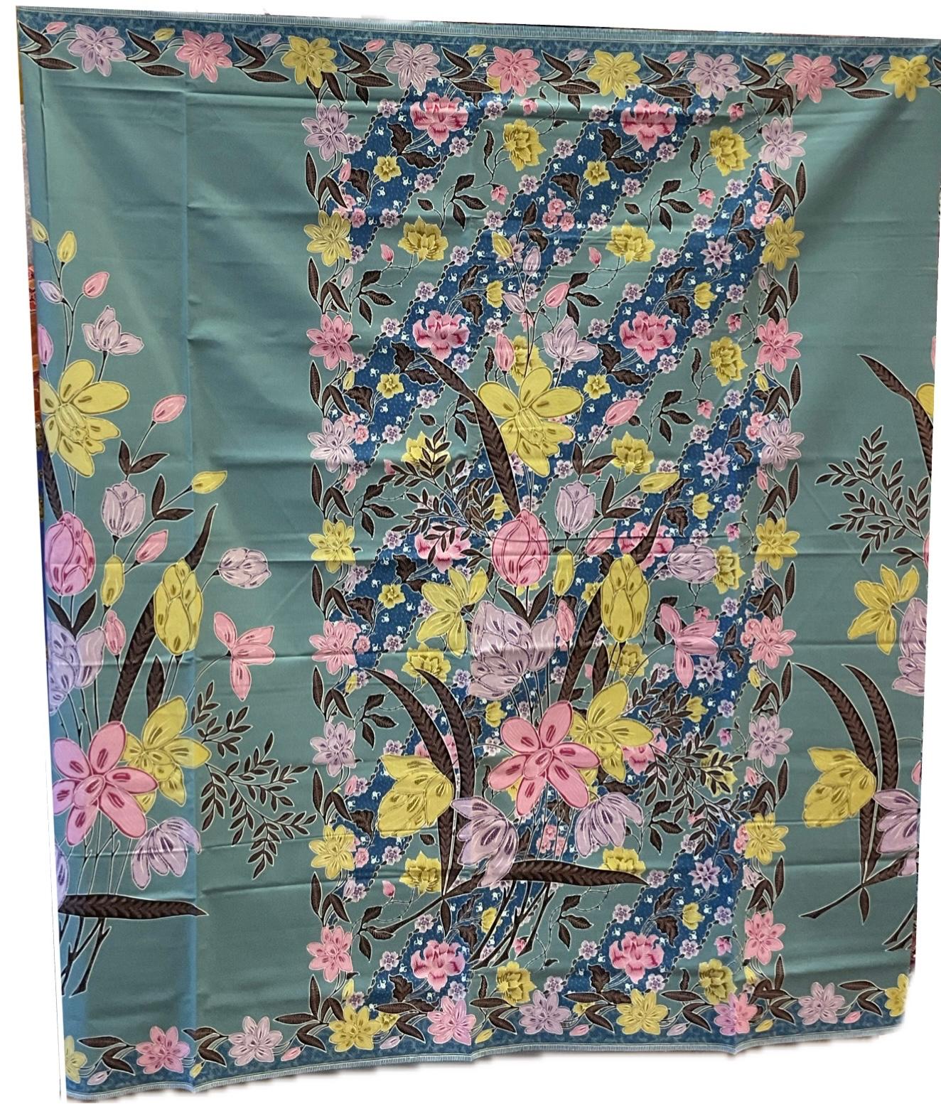 Handstamp Batik Fabric HSBF-2M-GREEN-9075
