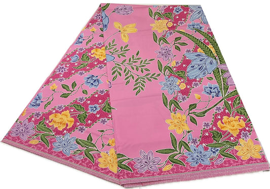 Handstamp Batik Fabric HSBF-2M-PINK-9090