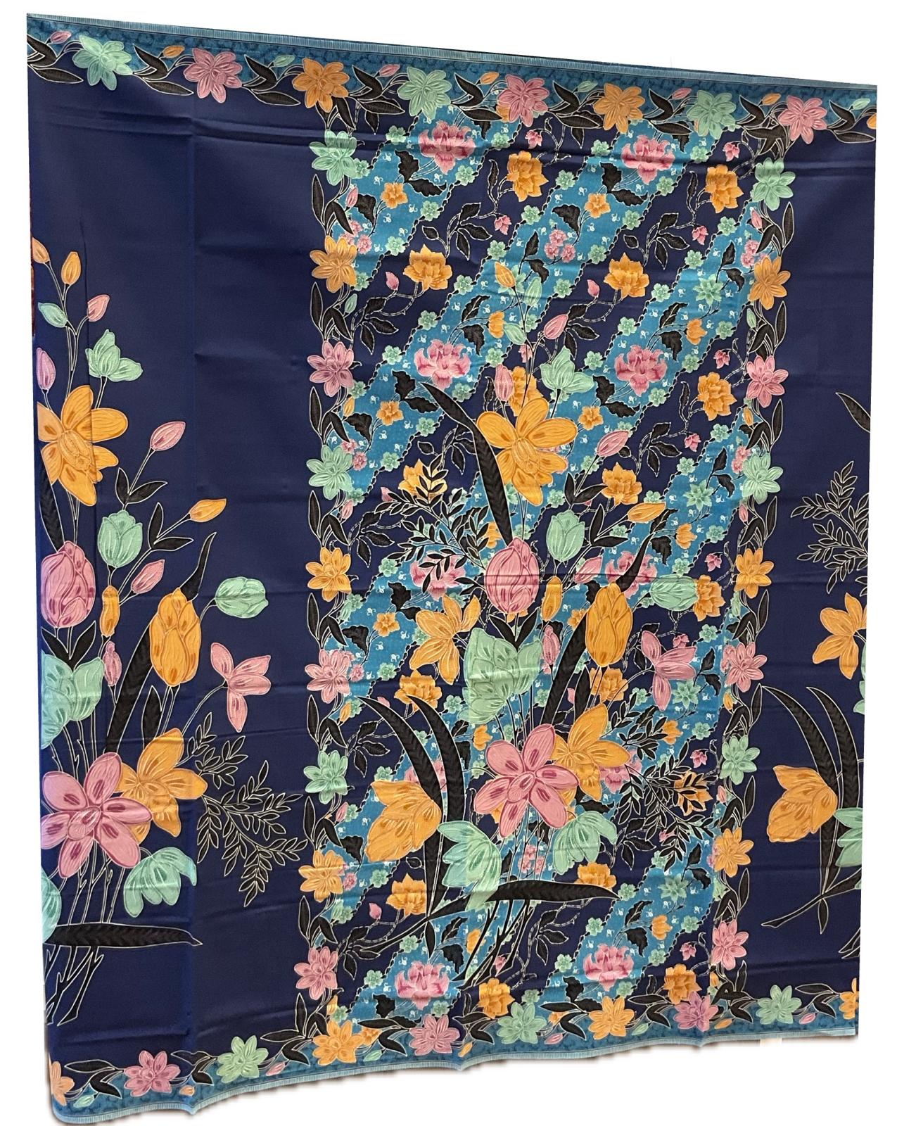 Handstamp Batik Fabric HSBF-2M-BLUE-90112