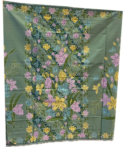 Handstamp Batik Fabric HSBF-2M-GREEN-9084
