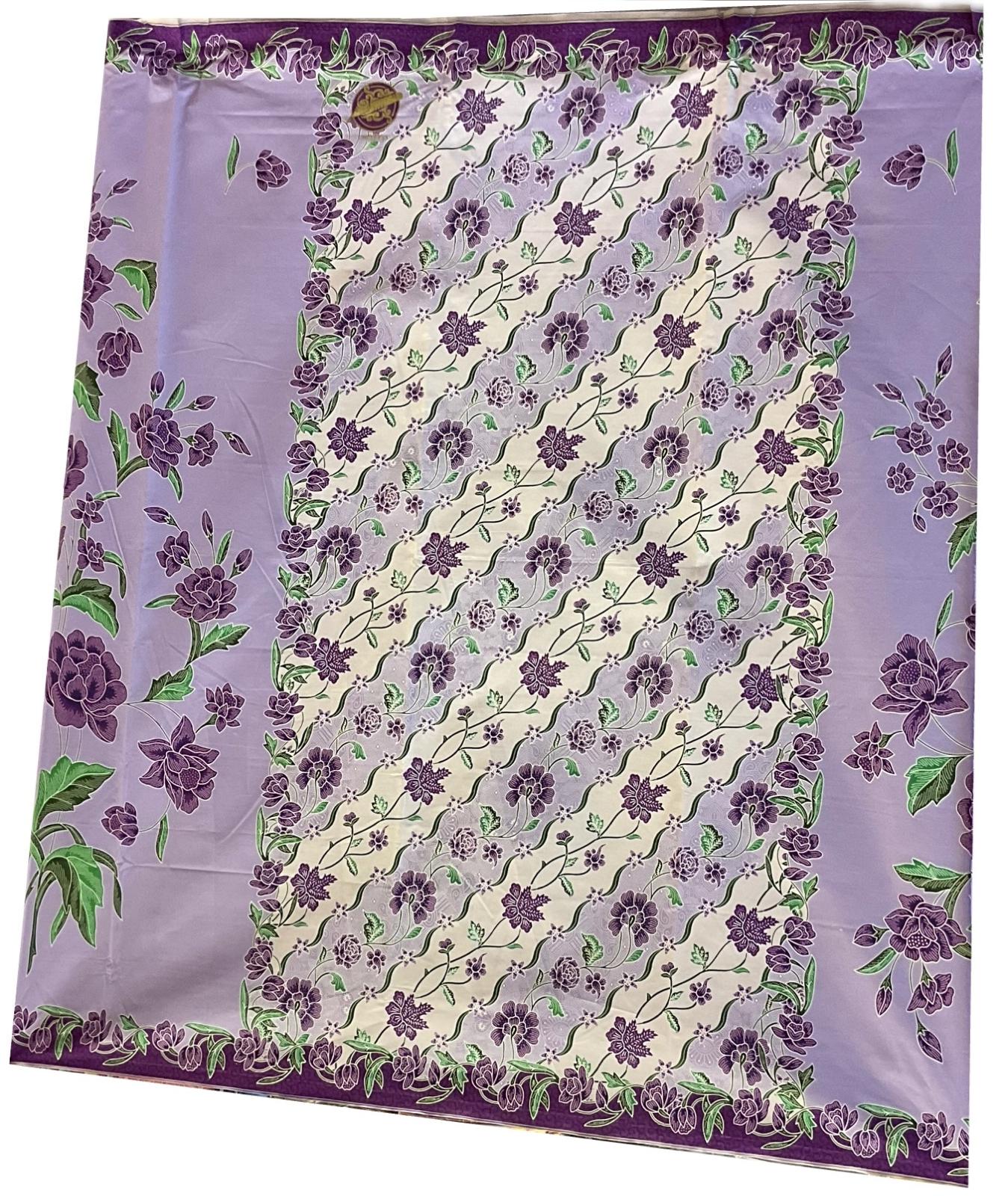 Handstamp Batik Fabric HSBF-2M-PURPLE-9094