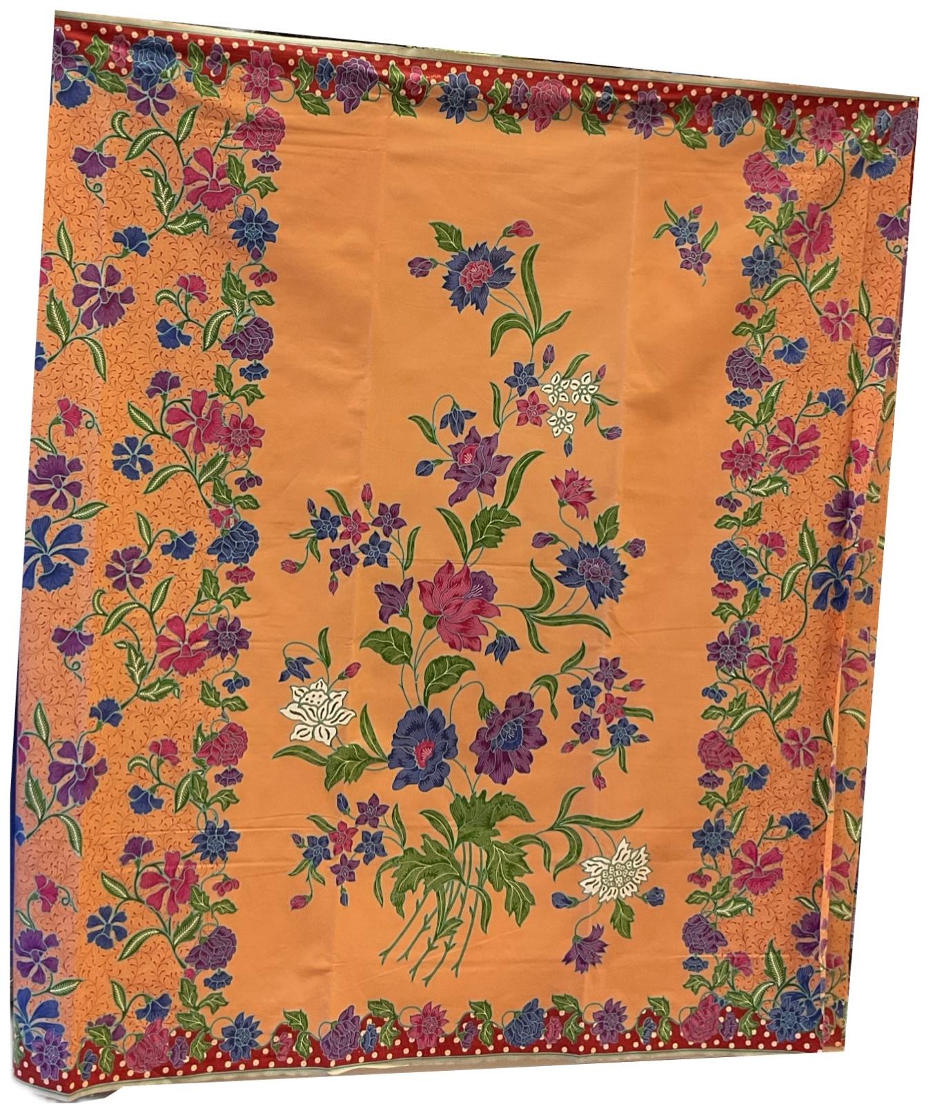 Handstamp Batik Fabric HSBF-2M-ORANGE-90106