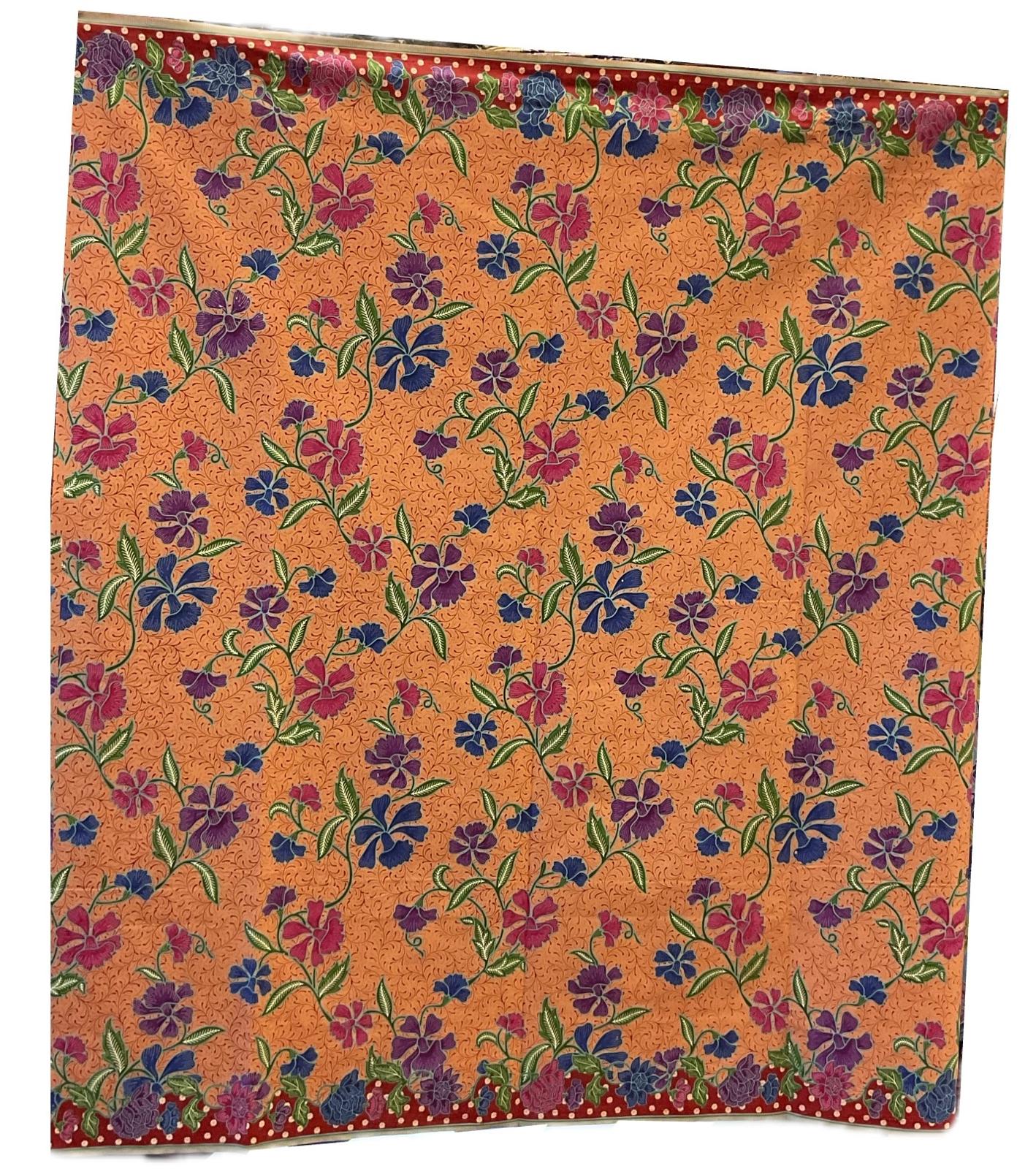 Handstamp Batik Fabric HSBF-2M-ORANGE-90106