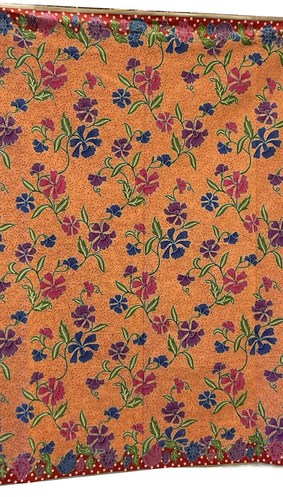 Handstamp Batik Fabric HSBF-2M-ORANGE-90106