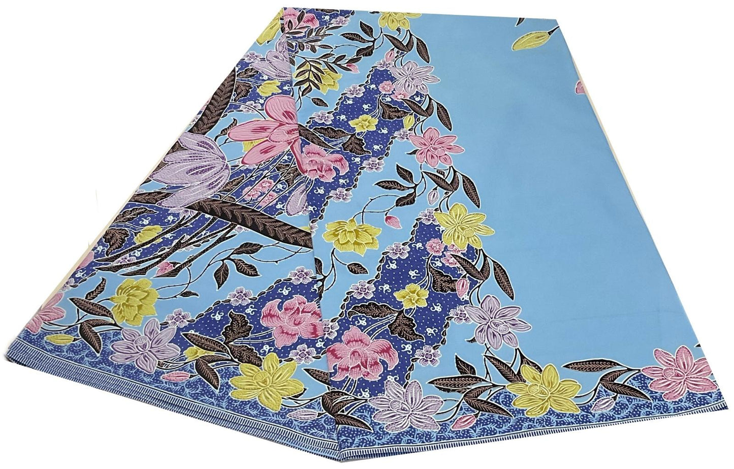 Handstamp Batik Fabric HSBF-2M-BLUE-9095