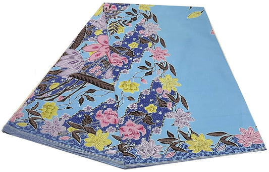 Handstamp Batik Fabric HSBF-2M-BLUE-9095