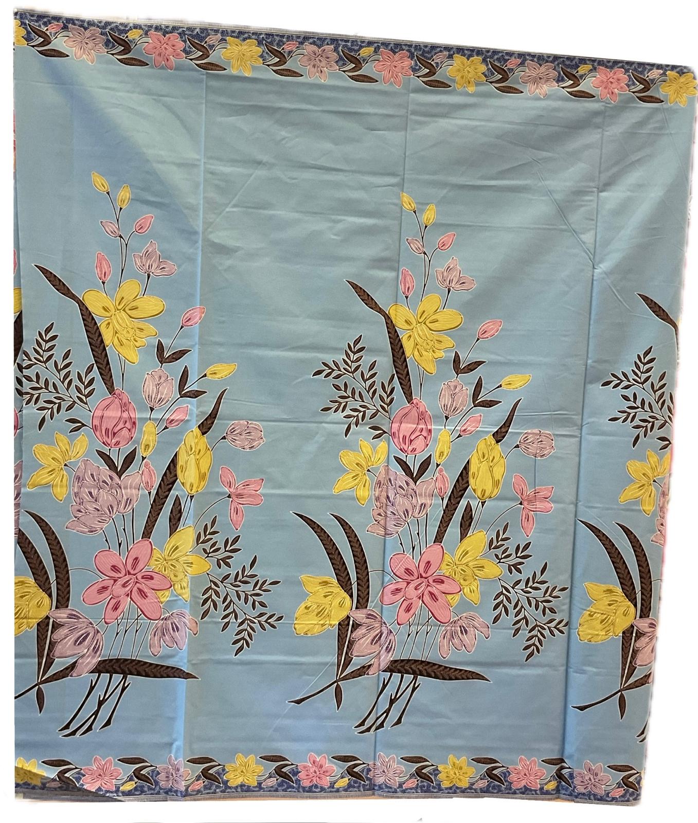 Handstamp Batik Fabric HSBF-2M-BLUE-9095
