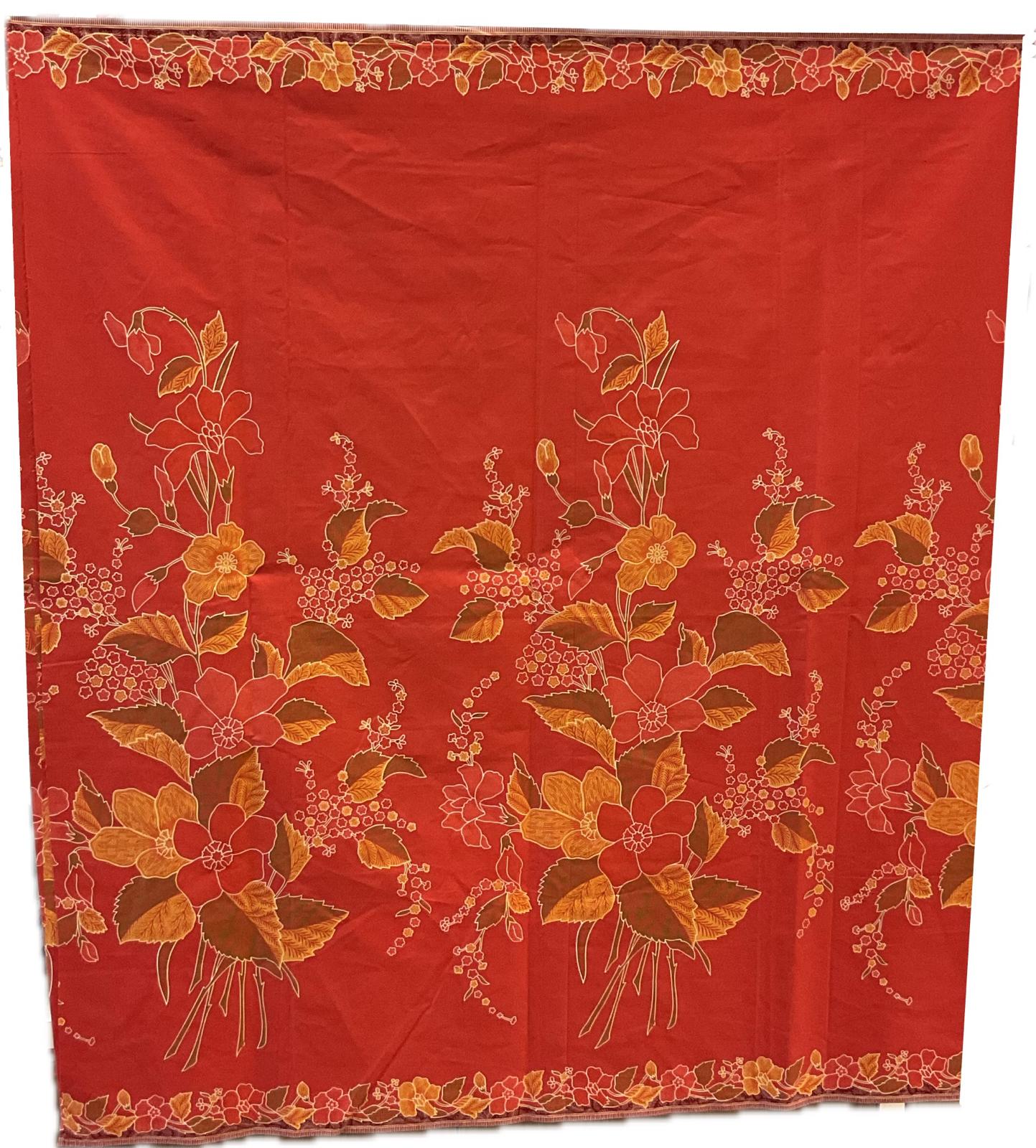 Handstamp Batik Fabric HSBF-2M-RED-9098