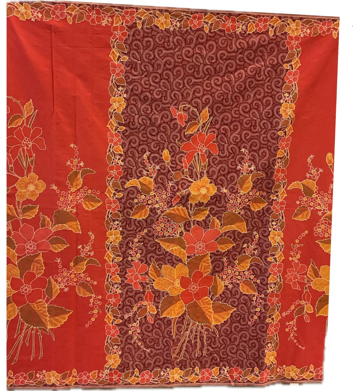 Handstamp Batik Fabric HSBF-2M-RED-9098