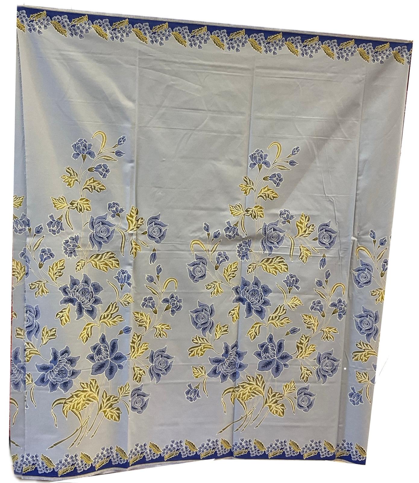 Handstamp Batik Fabric HSBF-2M-BLUE-90101