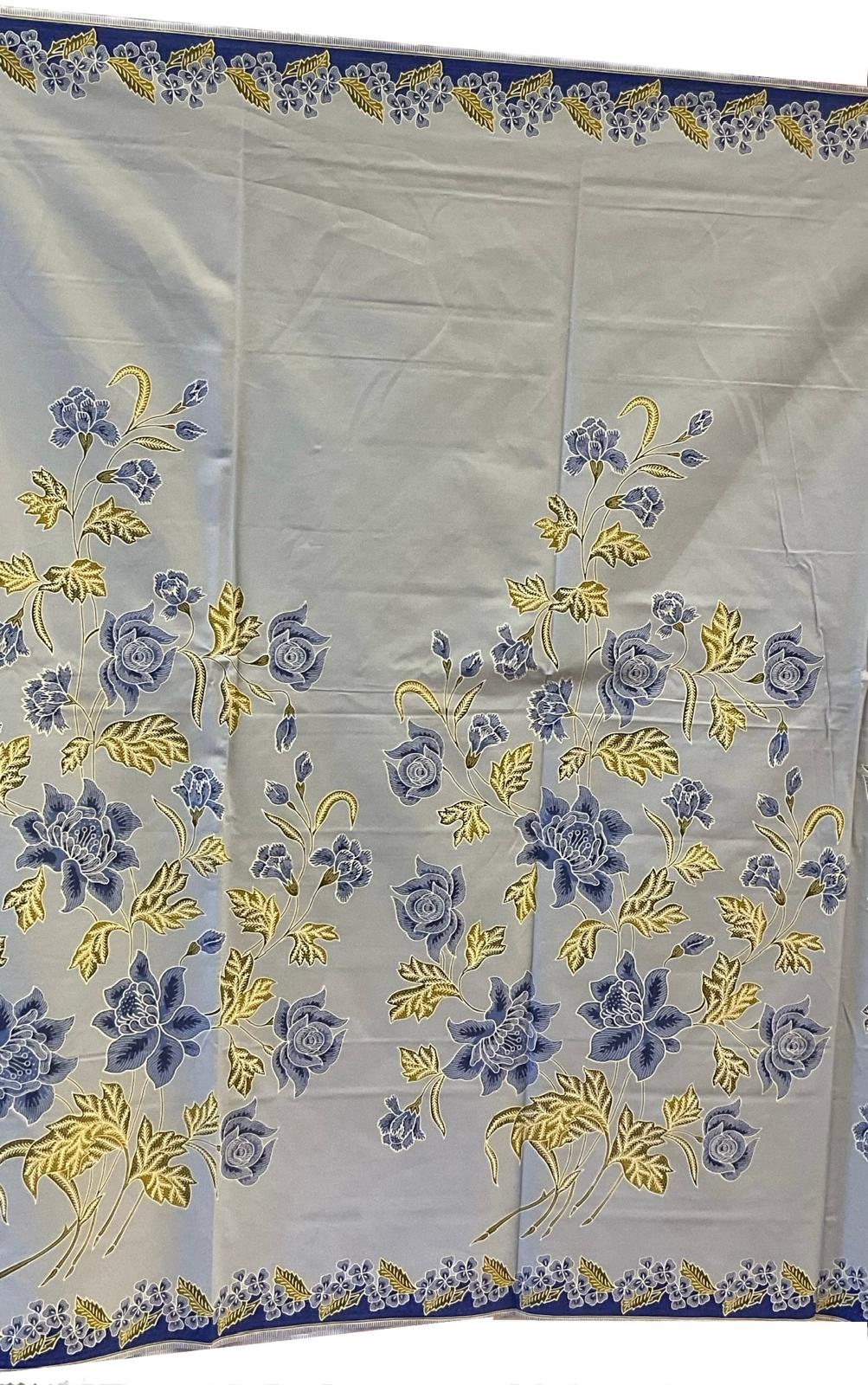 Handstamp Batik Fabric HSBF-2M-BLUE-90101